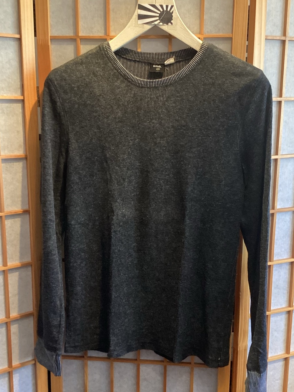 UO BDG Crew Neck Pullover Sweater Charcoal Grey Men's Size Medium